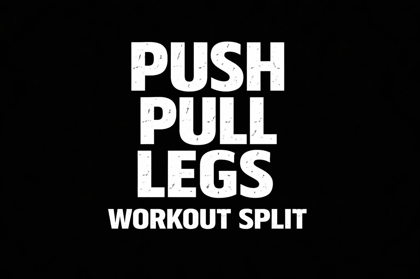 PPL workout split
